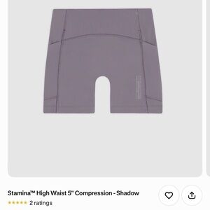 Stamina™ High Waist 5" Compression Bike Shorts — Shadow Gray